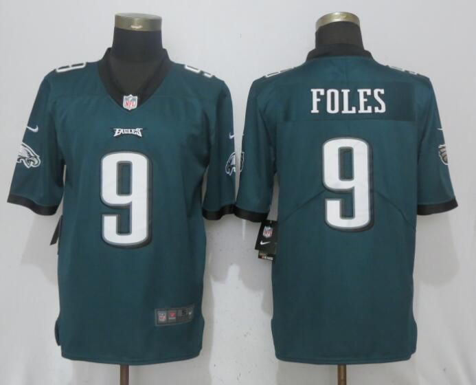 Men Philadelphia Eagles #9 Foles Green 2017 Vapor Untouchable NEW Nike Limited Playey NFL Jerseys